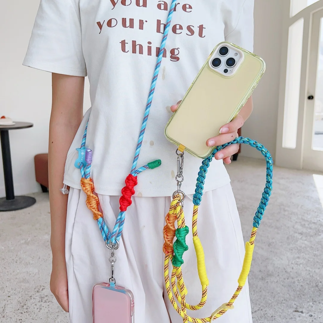 Lanyard Cross-body Shoulder Straps Keychain Adjustable Korea Style Rainbow Color Long Rope Patch for Mobile Phone Accessories
Lanyard Cross-body Shoulder Straps Keychain Adjustable Korea Style Rainbow Color Long Rope Patch for Mobile Phone Accessories