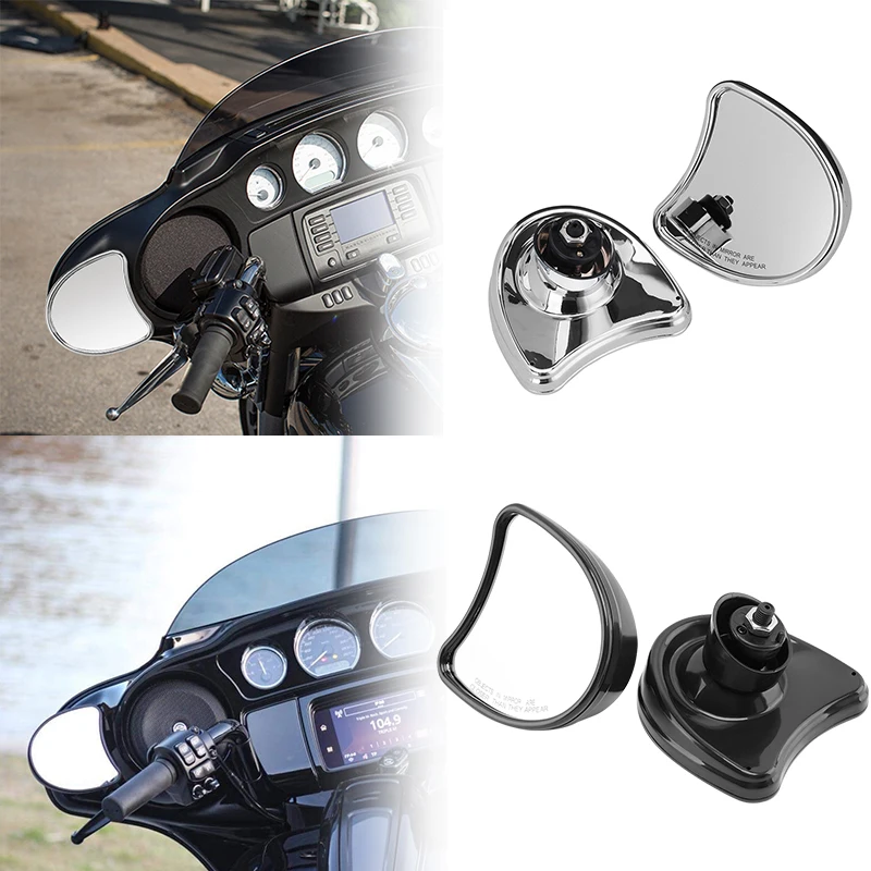 Motorcycle Accessories Chrome Black Batwing Fairing Mount Mirrors For Harley Touring Electra Street Glide 2014-up Side Mirror
Motorcycle Accessories Chrome Black Batwing Fairing Mount Mirrors For Harley Touring Electra Street Glide 2014-up Side Mirror
