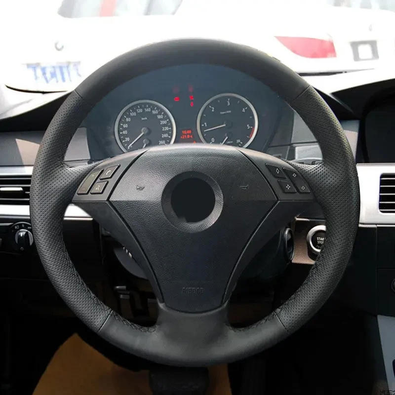 Car Steering Wheel Skin Cover Trim For BMW 5 Series E60 E61 2004 2005 - 2009 Black - red blue line Perforated Microfiber Leather
Car Steering Wheel Skin Cover Trim For BMW 5 Series E60 E61 2004 2005 - 2009 Black - red blue line Perforated Microfiber Leather