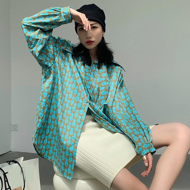 2024 Autumn New Women's Lapel Loose Korean Version of The Printed Top Women's Long-sleeved Green Women's Top Fashion Ladies
2024 Autumn New Women's Lapel Loose Korean Version of The Printed Top Women's Long-sleeved Green Women's Top Fashion Ladies