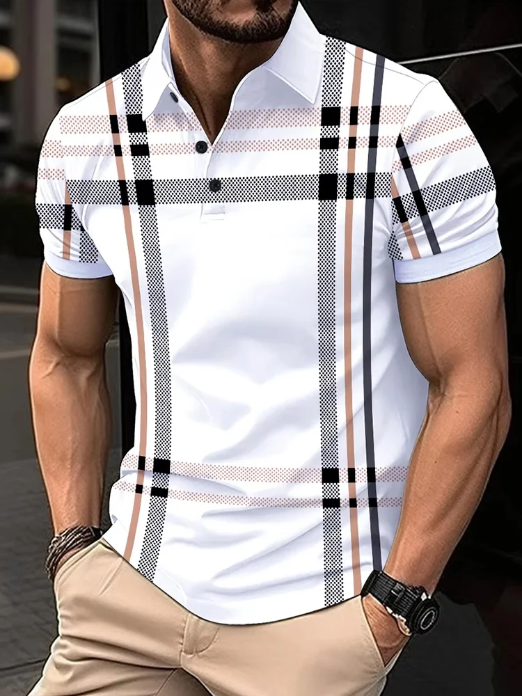 Fashion Men's Short Sleeve Large Size POLO Shirt Simple Line Button Down Shirt Street Casual Comfortable Top Summer Gift for Men
Fashion Men's Short Sleeve Large Size POLO Shirt Simple Line Button Down Shirt Street Casual Comfortable Top Summer Gift for Men