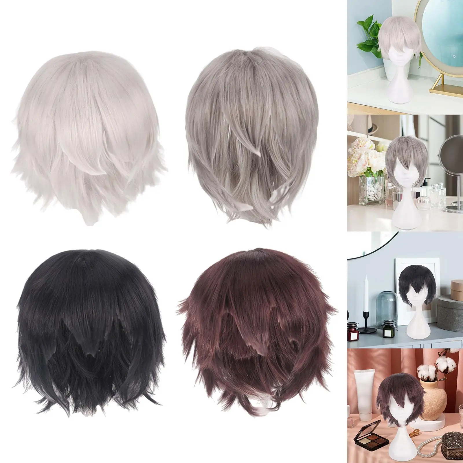 Costume Wig Cosplay Wig Creative Layered Gift Anime Basic Spiky Full Wig Short Wig for Club Costume Party Halloween Players
Costume Wig Cosplay Wig Creative Layered Gift Anime Basic Spiky Full Wig Short Wig for Club Costume Party Halloween Players