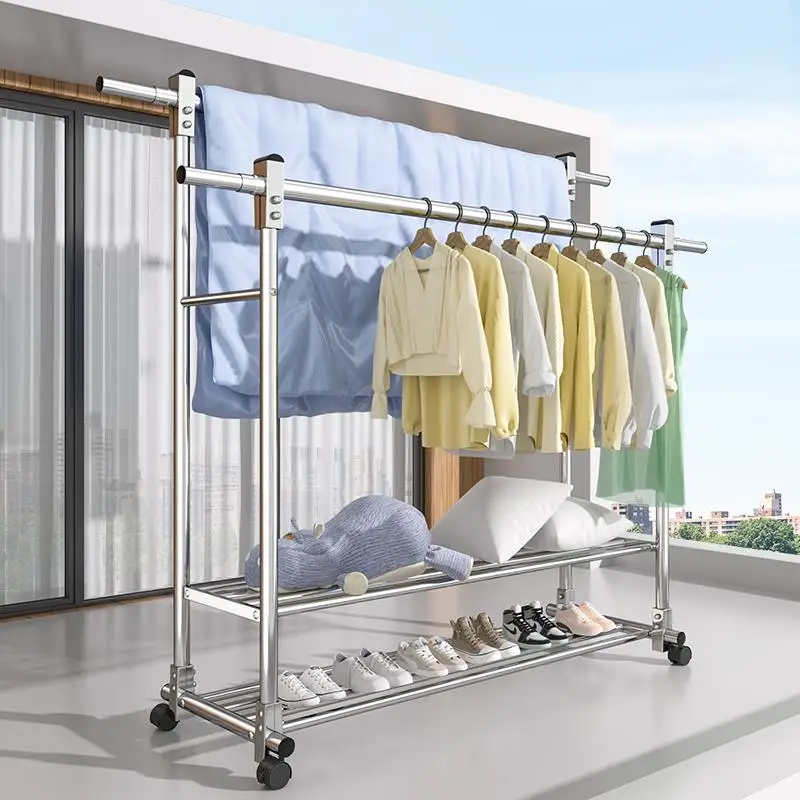 Stainless Steel Double Rod Clothesline Indoor Outdoor Balcony Retractable Quingle Brand Clothes Drying Rack Storage Organizer
Stainless Steel Double Rod Clothesline Indoor Outdoor Balcony Retractable Quingle Brand Clothes Drying Rack Storage Organizer