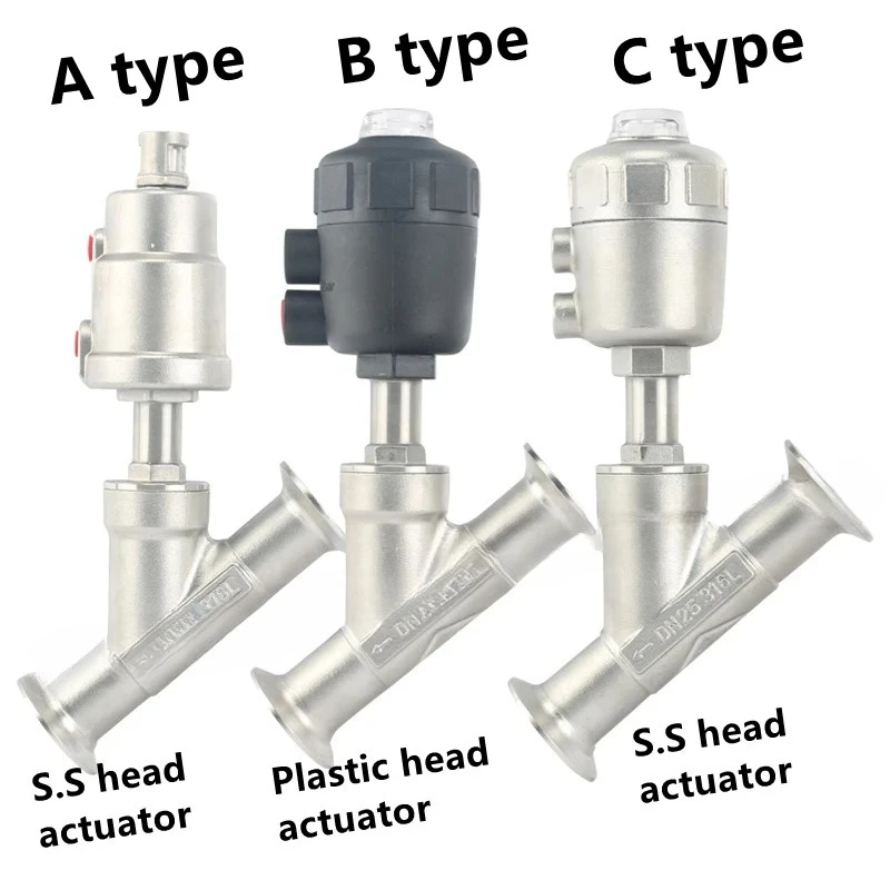 1/2" To 2" Stainless Steel Tri-Clamp Ends Y Shaped Angle Seat Valve High Temperature Pneumatic Actuated Steam Gas Oil Water
1/2" To 2" Stainless Steel Tri-Clamp Ends Y Shaped Angle Seat Valve High Temperature Pneumatic Actuated Steam Gas Oil Water