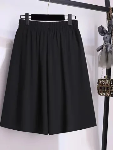Loose Black Shorts plus Size Women's Summer Outdoor Wear Thin Wide Leg Casual Pants High Waist Five-Quarter Length
Loose Black Shorts plus Size Women's Summer Outdoor Wear Thin Wide Leg Casual Pants High Waist Five-Quarter Length