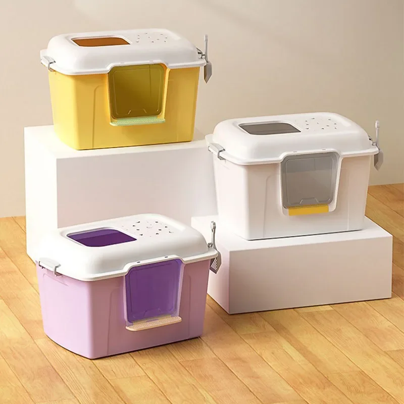 Cat Litter Box With Lid Super Large Dual Purpose Cat Litter Basin Open Anti Splashing Cat Toilet For Home Indoor Cat Supplies
Cat Litter Box With Lid Super Large Dual Purpose Cat Litter Basin Open Anti Splashing Cat Toilet For Home Indoor Cat Supplies