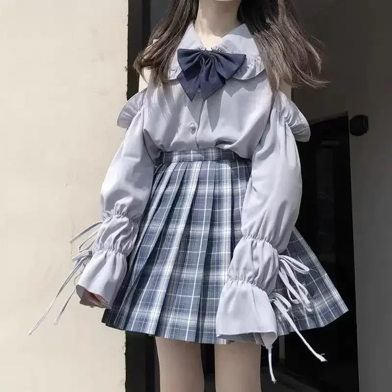 Coalfell White Japanese Sweet Shirt 2025 Shirt Kawai bow Collar Lolita Long Sleeve Shirt Student White Lolita Top sdf2
Coalfell White Japanese Sweet Shirt 2025 Shirt Kawai bow Collar Lolita Long Sleeve Shirt Student White Lolita Top sdf2
