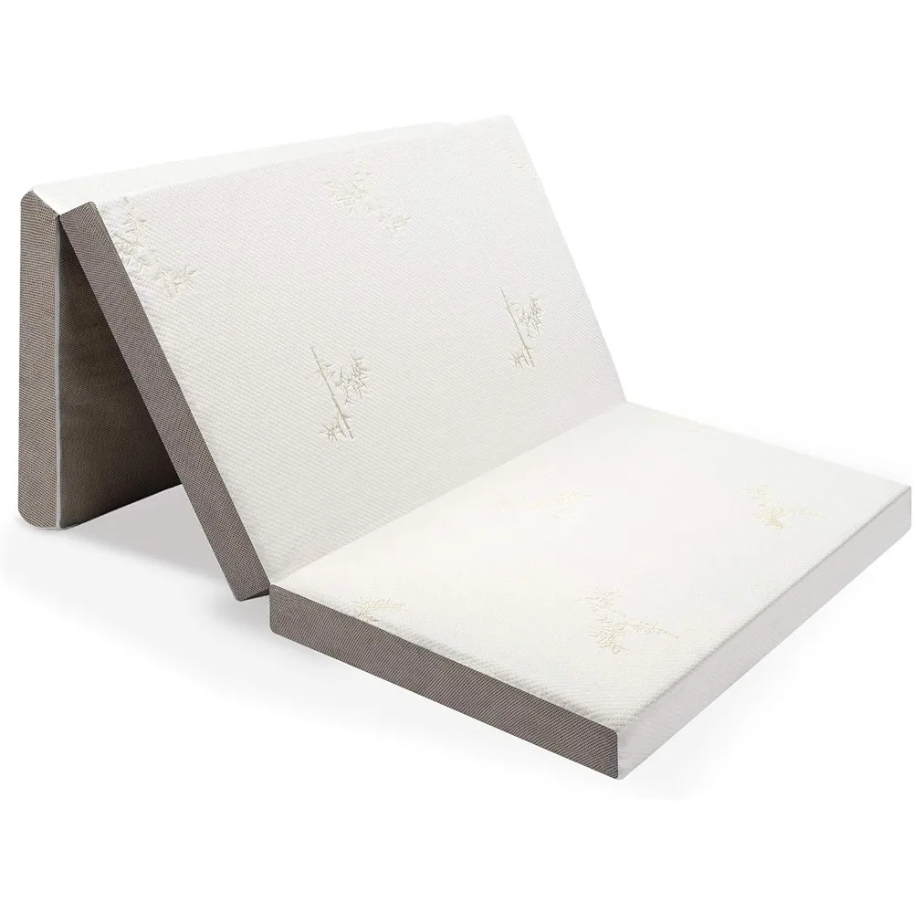 Trifold Mattress, Single Size, 4 inch, Portable Foldable Mattress Single with Medium Firm Foam, Washable Cover,
Trifold Mattress, Single Size, 4 inch, Portable Foldable Mattress Single with Medium Firm Foam, Washable Cover,