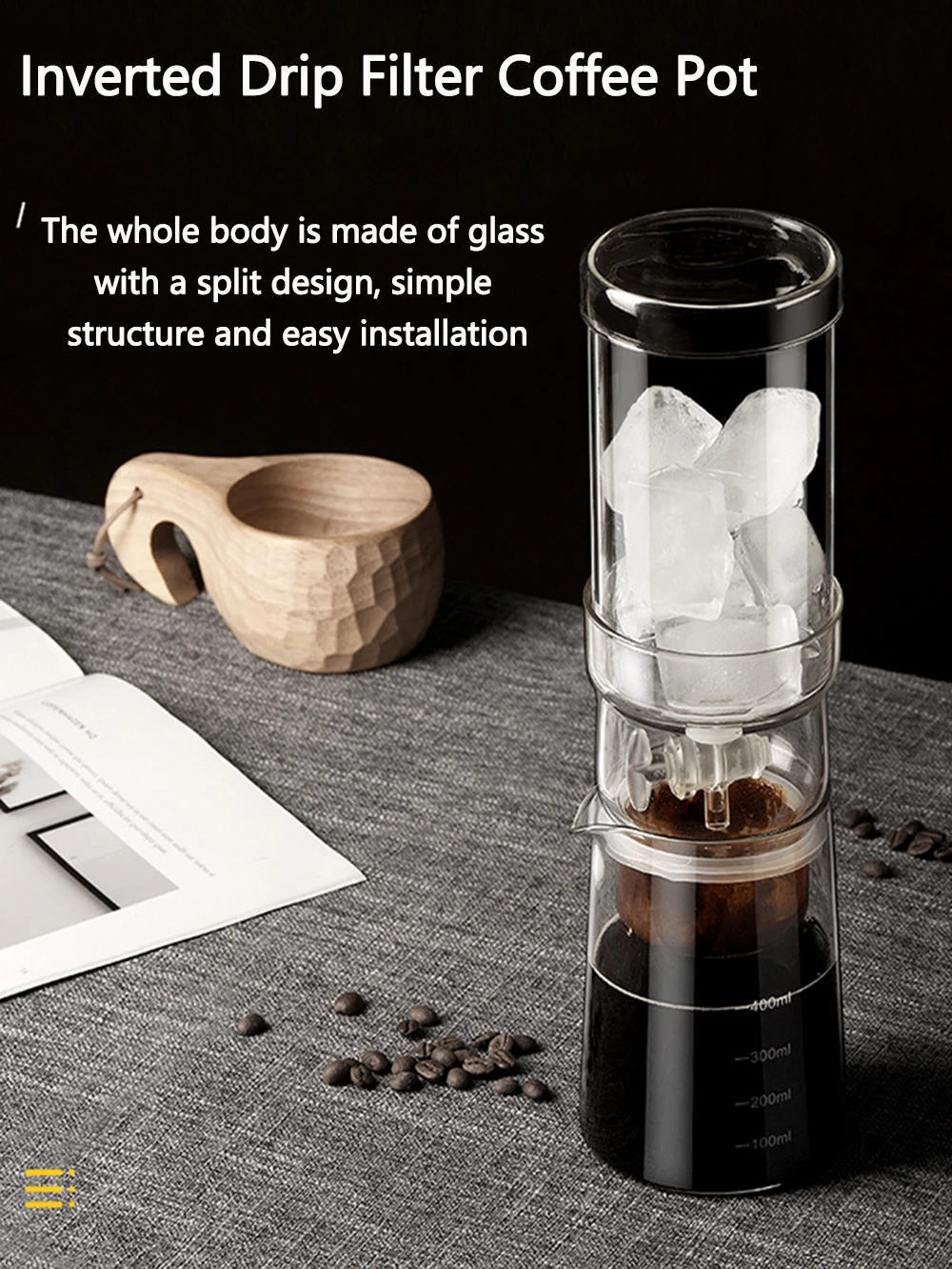 13.5OZ Cold Brew Coffee Maker High Borosilicate Glass Ice Drip Coffee Brewer, Adjustable Outlet Drip Speed, Constant Pressure Br
13.5OZ Cold Brew Coffee Maker High Borosilicate Glass Ice Drip Coffee Brewer, Adjustable Outlet Drip Speed, Constant Pressure Br
