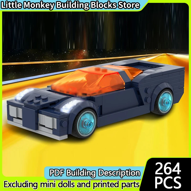 Popular Game Model MOC Building Bricks Low-Profile Racing Car Modular Technology Children Holiday Gifts Assemble Toys Suit