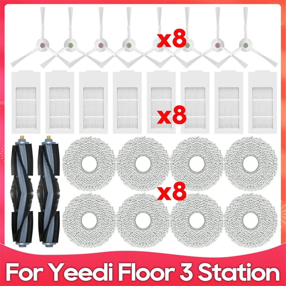 A71Z For Floor 3 Station Robot Vacuum Cleaner Spare Parts Accessories Main Side Brush Mop Pads Cloth
A71Z For Floor 3 Station Robot Vacuum Cleaner Spare Parts Accessories Main Side Brush Mop Pads Cloth