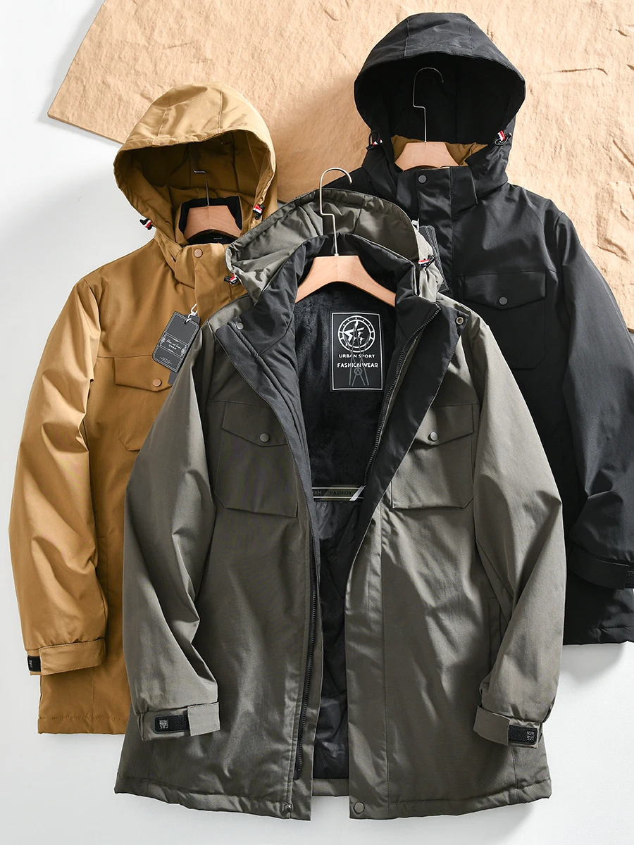 Men's Outdoor Climbing Jacket Windproof Waterproof Thickened Cotton Padded Coat Fashionable Urban Style with Detachable Hood
Men's Outdoor Climbing Jacket Windproof Waterproof Thickened Cotton Padded Coat Fashionable Urban Style with Detachable Hood