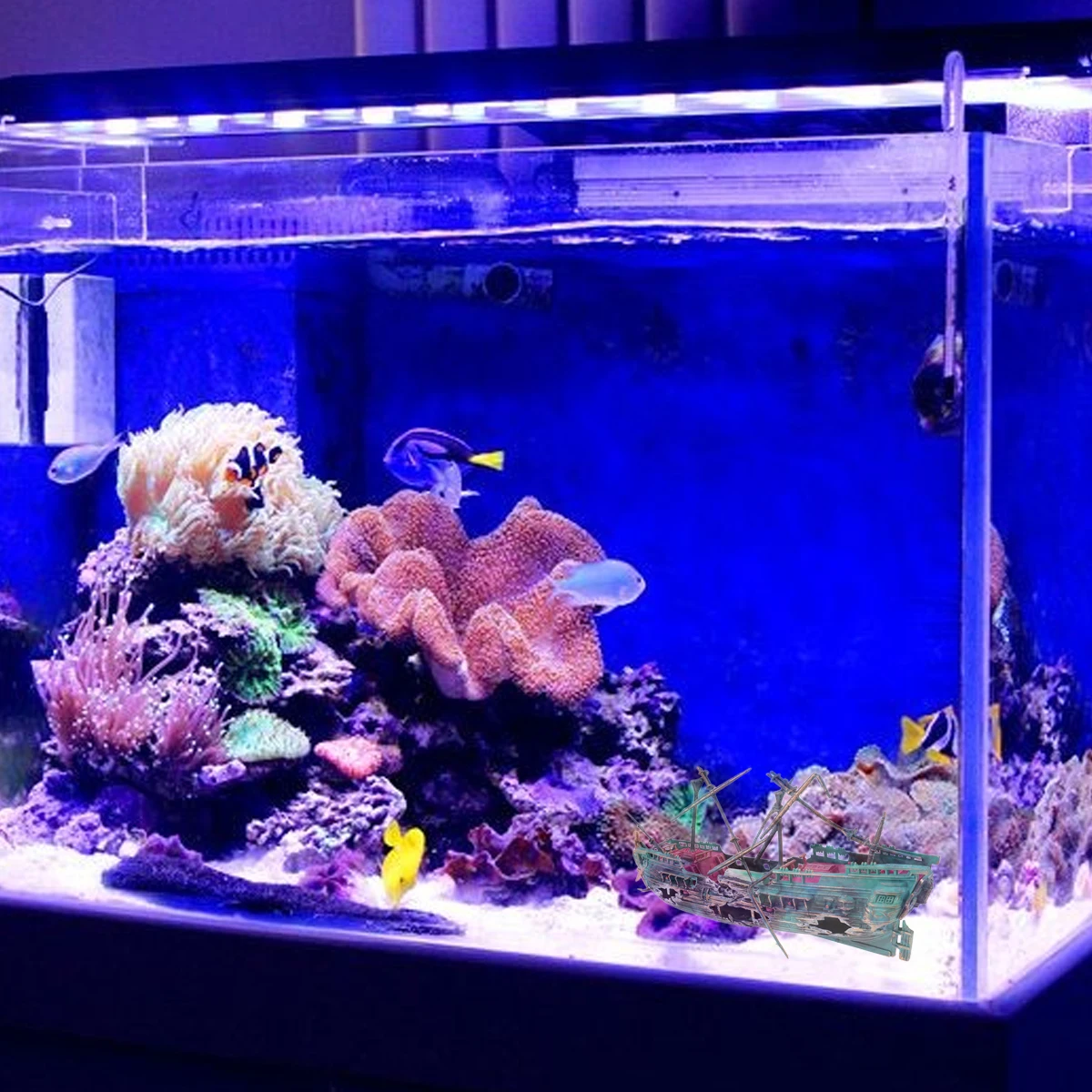 Aquarium Decor Unique Artificial Boat for Fish Tank Easy Clean Long Underwater Safe Enhance Visual Fresh Salt Water Environment
Aquarium Decor Unique Artificial Boat for Fish Tank Easy Clean Long Underwater Safe Enhance Visual Fresh Salt Water Environment