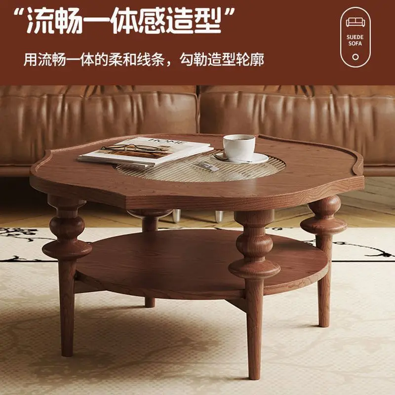 French Vintage Solid Wood Round Tea Table Living Room Small Household Small Tea Table American Medieval Tea Table
French Vintage Solid Wood Round Tea Table Living Room Small Household Small Tea Table American Medieval Tea Table