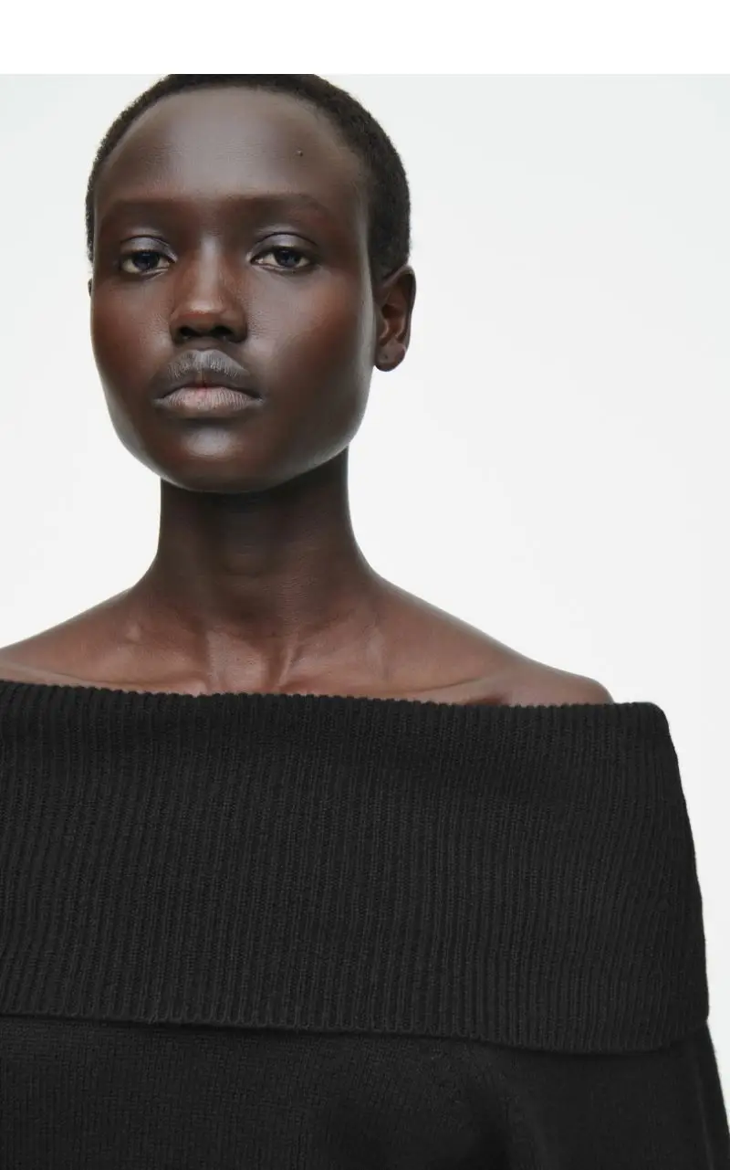 Ethereal MD 2025 cos winter new style of Women's casual standard one-shoulder black knit pullover
Ethereal MD 2025 cos winter new style of Women's casual standard one-shoulder black knit pullover