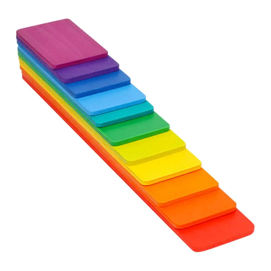 Pack of 11 Wooden Rainbow Building Blocks Boards Kids Preschool Educational
Pack of 11 Wooden Rainbow Building Blocks Boards Kids Preschool Educational