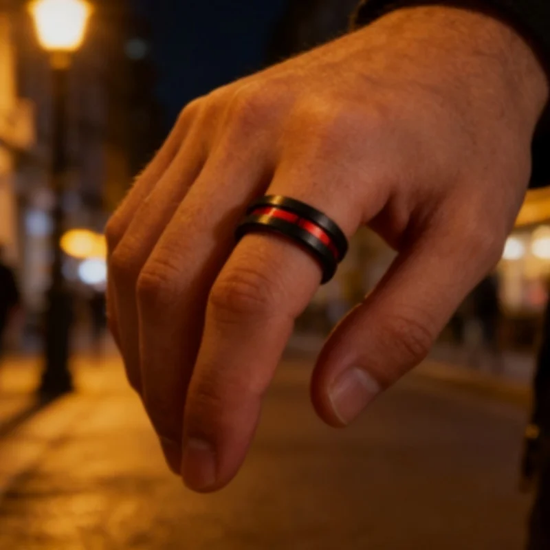 2026 Fashion Men Black Brushed Stainless Steel Rings Red Groove Beveled Edge Ring for Male Punk Jewelry Wholesale
2026 Fashion Men Black Brushed Stainless Steel Rings Red Groove Beveled Edge Ring for Male Punk Jewelry Wholesale