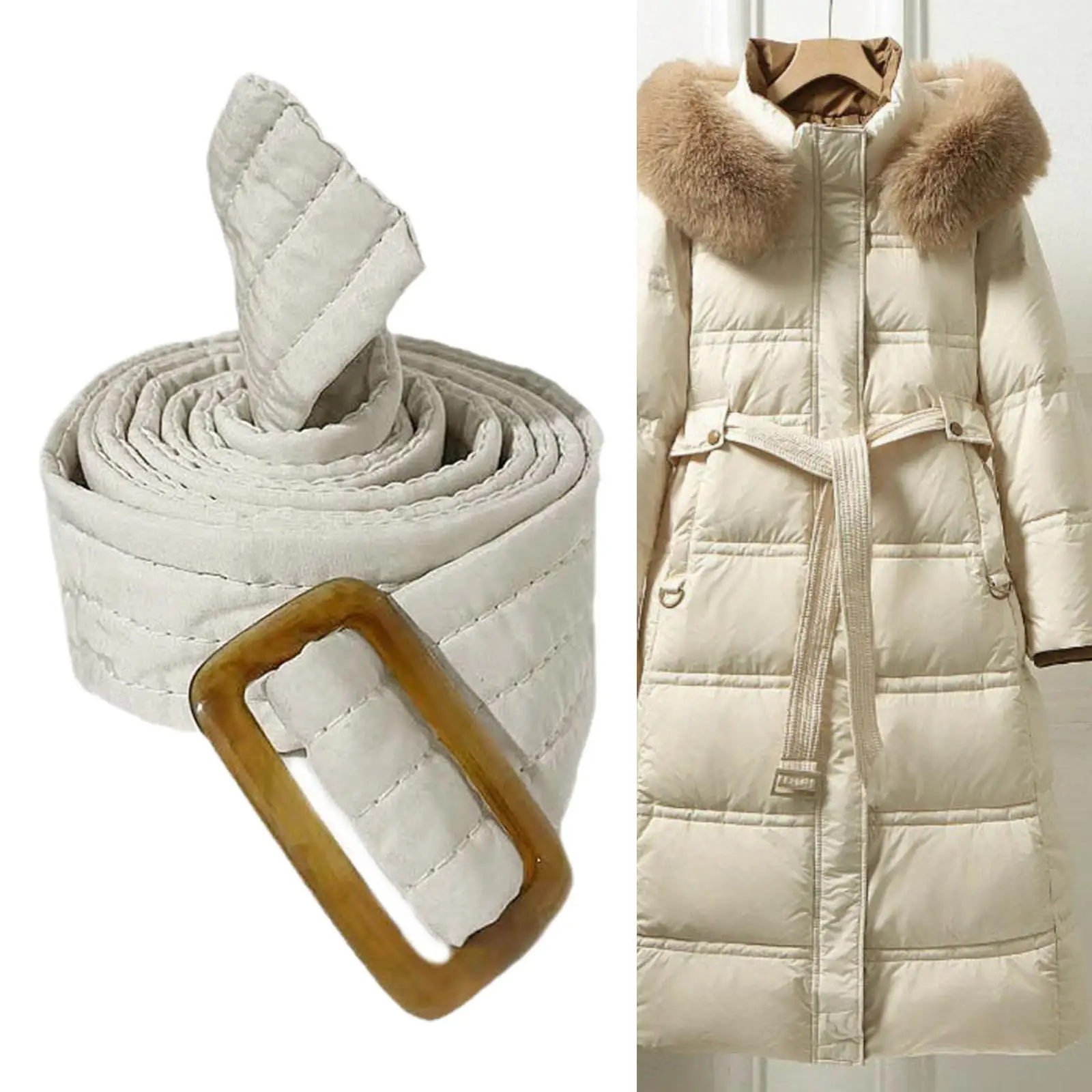 Puffer Jacket Belt Ladies Cotton Fabric Tie Belt with Buckle Designer Fashion Waist Strap for Coats
Puffer Jacket Belt Ladies Cotton Fabric Tie Belt with Buckle Designer Fashion Waist Strap for Coats