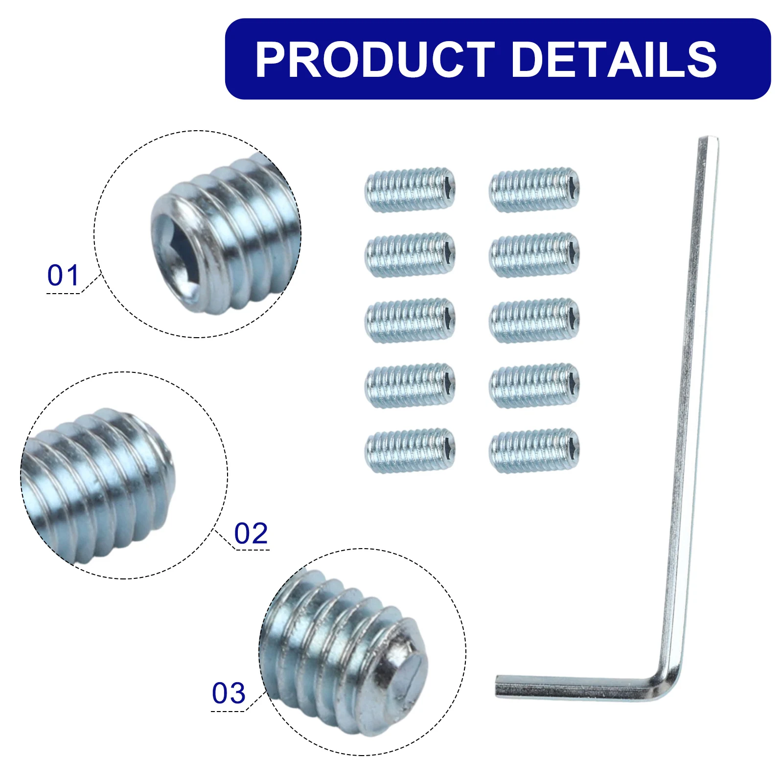Faucet Handle Screws With Wrench Self-Tapping Thread Inserts 10Pcs Stainless Steel Repair Nuts Kithchen Repair Tools Kit
Faucet Handle Screws With Wrench Self-Tapping Thread Inserts 10Pcs Stainless Steel Repair Nuts Kithchen Repair Tools Kit