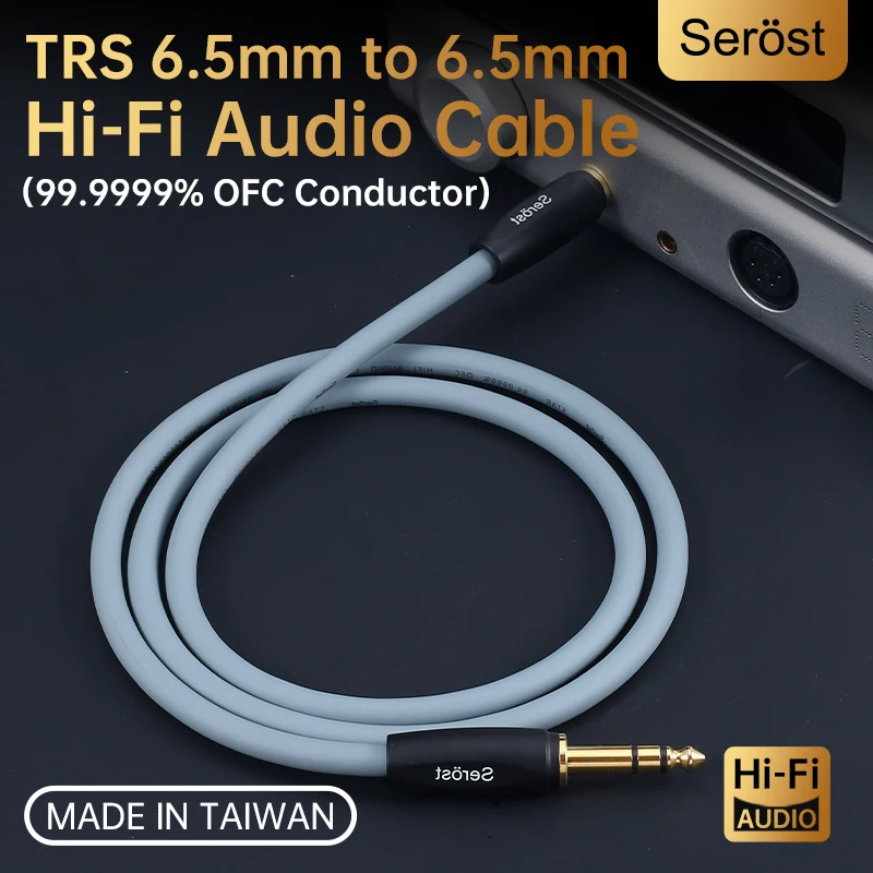 Serost HiFi Oxygen-Free Copper OFC Audio Cable 6.5mm TRS Jack to 6.5mm TRS Jack for Mono Stereo Speaker Amplifier Mixer Electron
Serost HiFi Oxygen-Free Copper OFC Audio Cable 6.5mm TRS Jack to 6.5mm TRS Jack for Mono Stereo Speaker Amplifier Mixer Electron