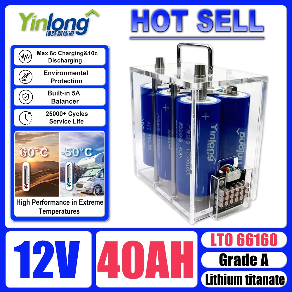 lithium titanate Battery 66160 12V 24V 35Ah 40Ah 45Ah Suitable Built in BMS For car audio Power Tool Rechargeable Cell
lithium titanate Battery 66160 12V 24V 35Ah 40Ah 45Ah Suitable Built in BMS For car audio Power Tool Rechargeable Cell