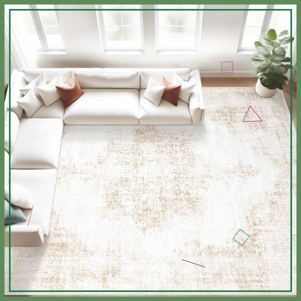 Vintage Area Rug 8x10 Washable Living Room Rug Medallion Distressed Low Pile Non-Slip Indoor Carpet Beige
Vintage Area Rug 8x10 Washable Living Room Rug Medallion Distressed Low Pile Non-Slip Indoor Carpet Beige
