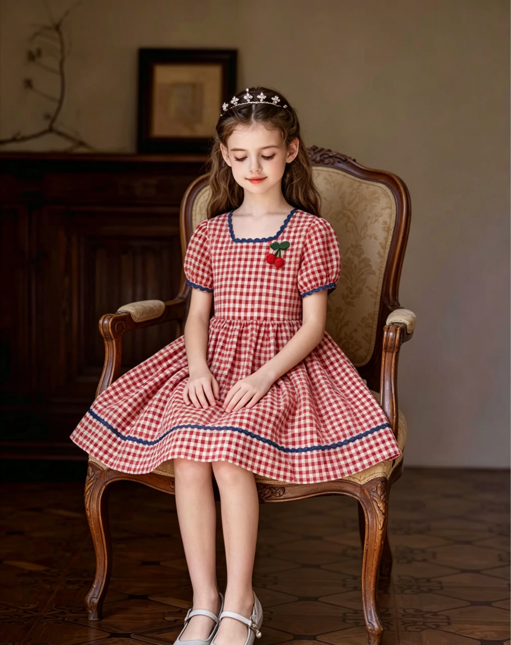 Girls Dress Summer New Children Medium Long Princess Dress Baby Fresh and Cute Short Sleeved Summer Plaid Dress
Girls Dress Summer New Children Medium Long Princess Dress Baby Fresh and Cute Short Sleeved Summer Plaid Dress