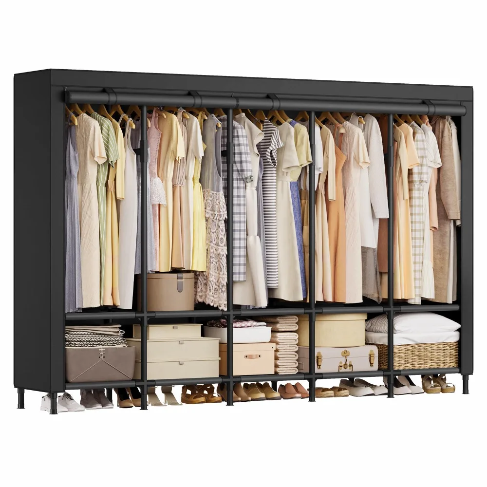 83.5 Inch Large Capacity Portable Closet, Clothing Rack, 25 mm Dia,Thick Steel Tubes, Clothes Organizer with Fabric Cover
83.5 Inch Large Capacity Portable Closet, Clothing Rack, 25 mm Dia,Thick Steel Tubes, Clothes Organizer with Fabric Cover