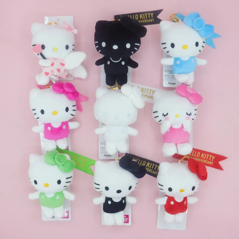 50-летие кукла Hello Kitty, игрушечный брелок Kawaii, черный, белый цвет, KT, детские сумки, подвеска, брелок для женщин, рождественские подарки для детей 
50-летие кукла Hello Kitty, игрушечный брелок Kawaii, черный, белый цвет, KT, детские сумки, подвеска, брелок для женщин, рождественские подарки для детей