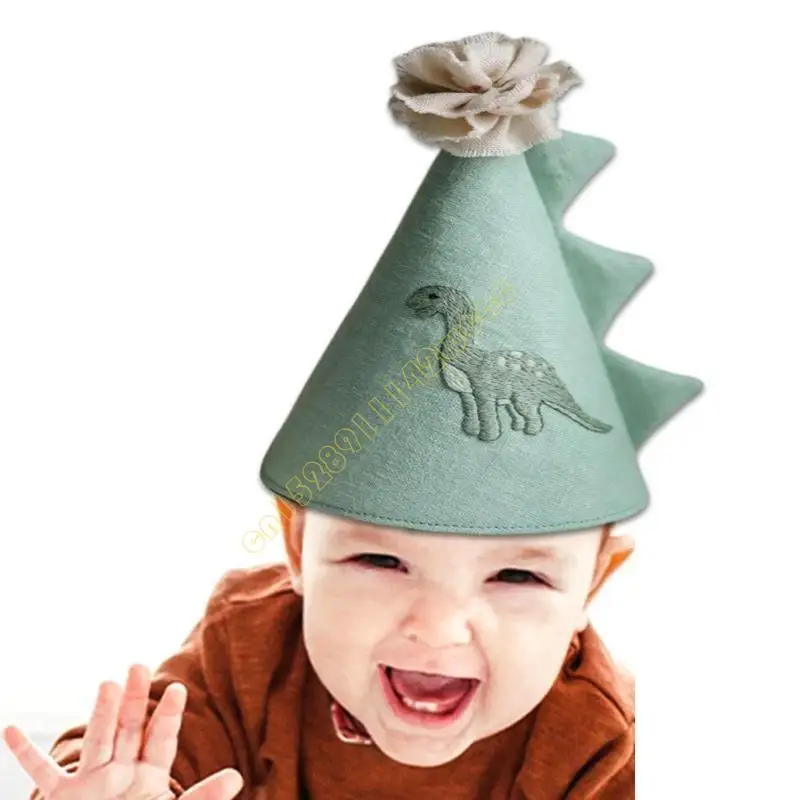 Fashionable Dinosaur Embroidery Birthday Hat for Infants, Soft & Comfortable Cotton Party Hat Accessory for 2-10T Kids DXAD
Fashionable Dinosaur Embroidery Birthday Hat for Infants, Soft & Comfortable Cotton Party Hat Accessory for 2-10T Kids DXAD