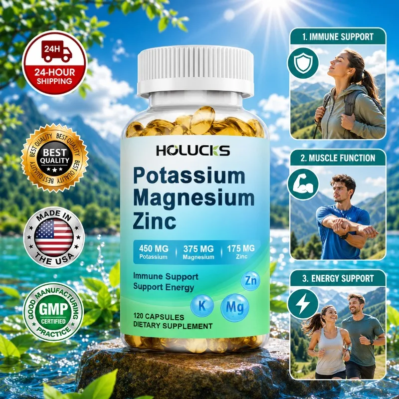 Holucks Natural Potassium Magnesium Zinc Supplement, Support Restful Sleep, Stabilize Mood, Immune Health, Vitality
Holucks Natural Potassium Magnesium Zinc Supplement, Support Restful Sleep, Stabilize Mood, Immune Health, Vitality