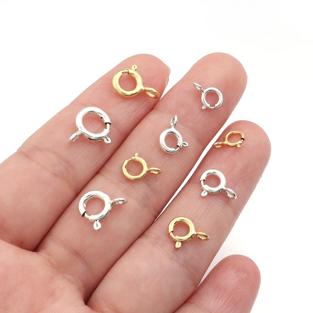 5Pcs S925 Sterling Silver Spring Ring Clasp With Open Jump Ring Jewelry Clasp For Chain Necklace Bracelet Connectors Wholesale
5Pcs S925 Sterling Silver Spring Ring Clasp With Open Jump Ring Jewelry Clasp For Chain Necklace Bracelet Connectors Wholesale