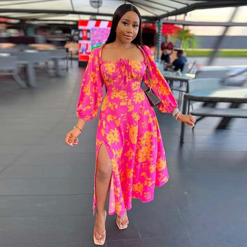 New small fresh and sweet square neck lace-up waist split-end long-sleeved dress fashionable simple and versatile temperament el
New small fresh and sweet square neck lace-up waist split-end long-sleeved dress fashionable simple and versatile temperament el