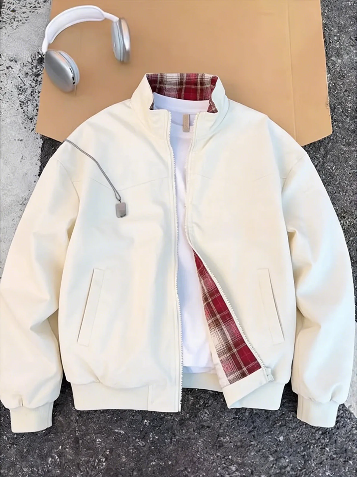 Cleanfit Plaid Patchwork Workwear Jacket Men's American Style Stand Collar Baseball Uniform Trendy Youth Summer Outerwear
Cleanfit Plaid Patchwork Workwear Jacket Men's American Style Stand Collar Baseball Uniform Trendy Youth Summer Outerwear
