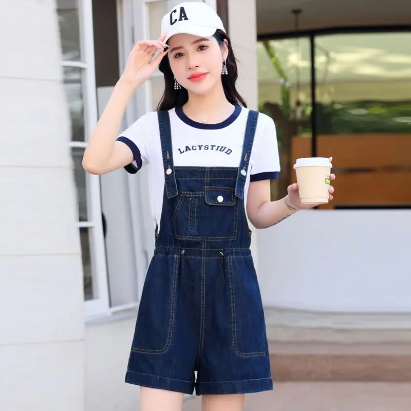 Women Summer Casual Letter T Shirts Denim Overalls Short Pants 1 or Two Piece Set 2025 New Lady Short Sleeve Tops Jeans Outfits
Women Summer Casual Letter T Shirts Denim Overalls Short Pants 1 or Two Piece Set 2025 New Lady Short Sleeve Tops Jeans Outfits