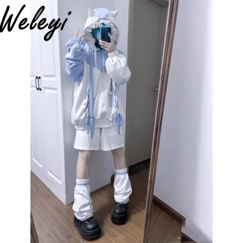 Women's Subculture Y2k Tops Cute Soft Girl Mine Series Mass Produced Water Color System Hooded Hoodies Loose Strap Zipper Jacket
Women's Subculture Y2k Tops Cute Soft Girl Mine Series Mass Produced Water Color System Hooded Hoodies Loose Strap Zipper Jacket