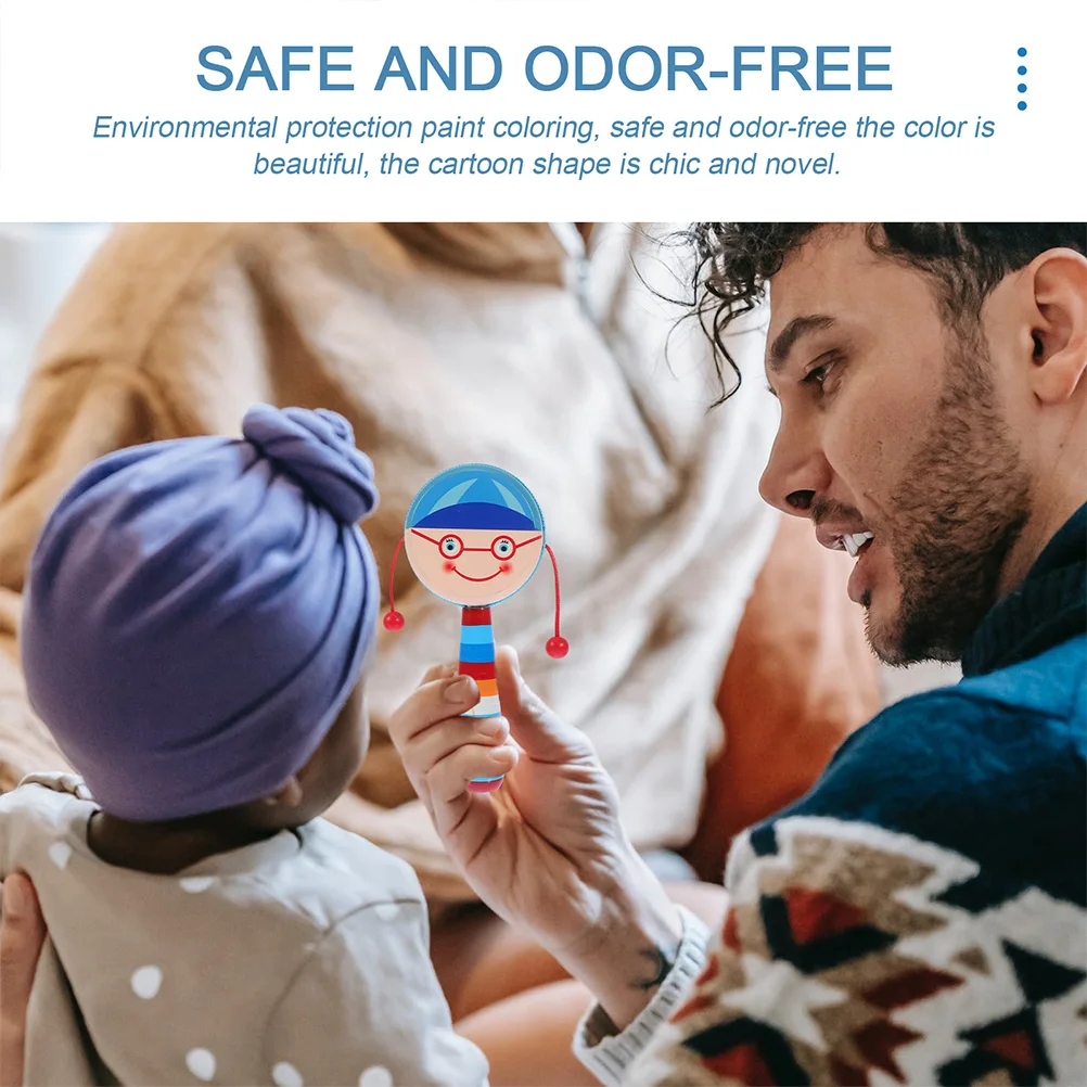 2 Pcs Wooden Drum Anti-fall Baby Rattles Toys for Newborns Puzzle Shaking Children's Development 
2 Pcs Wooden Drum Anti-fall Baby Rattles Toys for Newborns Puzzle Shaking Children's Development