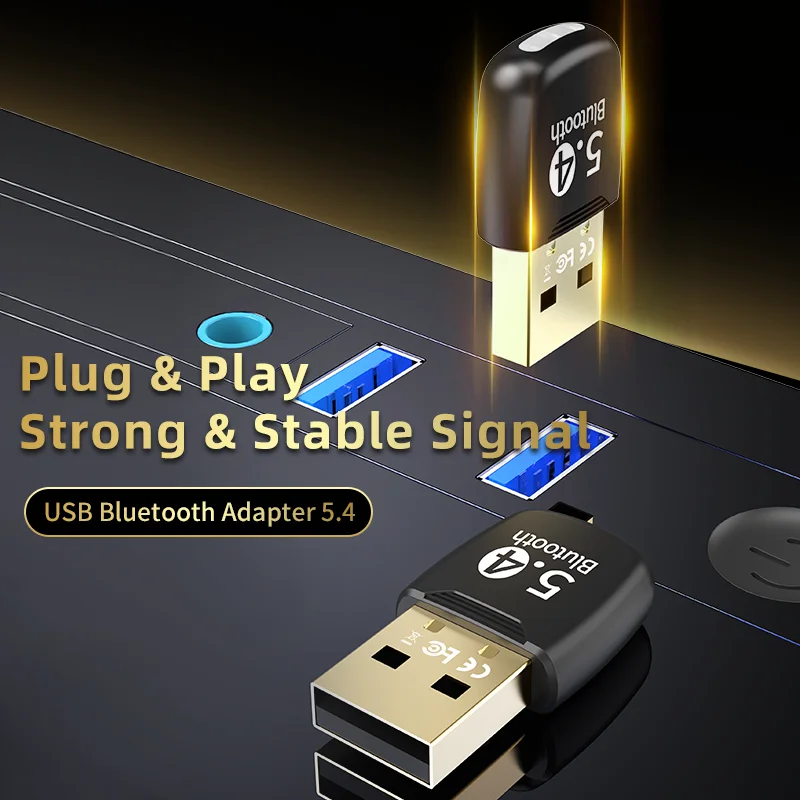WANJEED USB Bluetooth Adapter for Pc Usb Bluetooth 5.4 5.3 Driver-Free Dongle Receiver for Speaker Mouse Keyboard
WANJEED USB Bluetooth Adapter for Pc Usb Bluetooth 5.4 5.3 Driver-Free Dongle Receiver for Speaker Mouse Keyboard