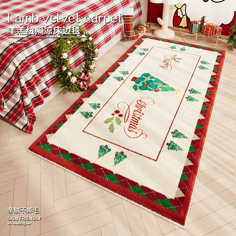 Christmas Bedroom Decor Red Carpet Ins Style Carpets for Living Room Thick Plush Bedside Washable Floor Mat Home Fluffy Soft Rug
Christmas Bedroom Decor Red Carpet Ins Style Carpets for Living Room Thick Plush Bedside Washable Floor Mat Home Fluffy Soft Rug
