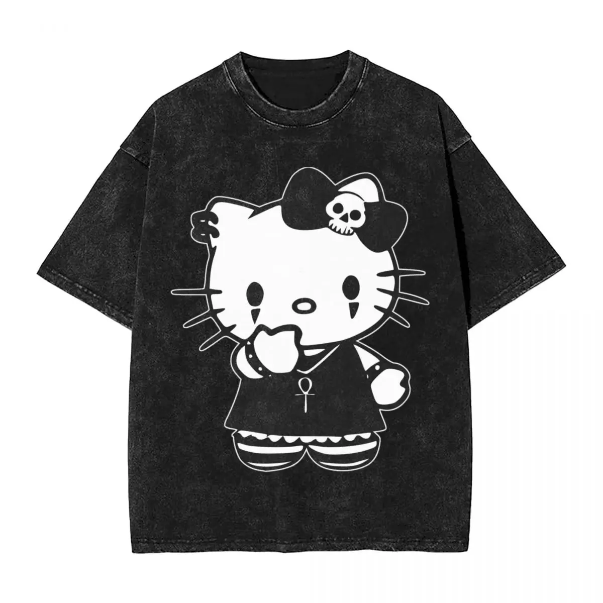 Hello Kitty Gothic Dark T Shirts Hip Hop Washed Harajuku T-Shirt Vintage for Men Women Tops Streetwear Graphic Printed Tees
Hello Kitty Gothic Dark T Shirts Hip Hop Washed Harajuku T-Shirt Vintage for Men Women Tops Streetwear Graphic Printed Tees