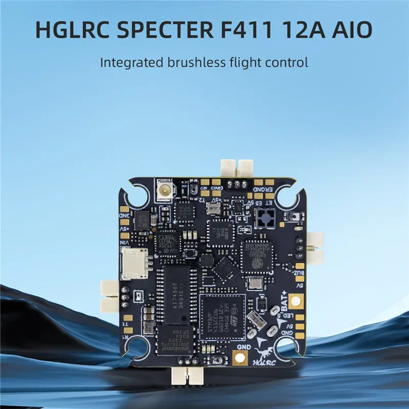 HGLRC SPECTER F411 12A AIO F411 Flight Controller 12A 4in1 ESC 400mW UART ELRS 2.4G 2-4S LiPo 25.5X25.5mm for FPV Drone
HGLRC SPECTER F411 12A AIO F411 Flight Controller 12A 4in1 ESC 400mW UART ELRS 2.4G 2-4S LiPo 25.5X25.5mm for FPV Drone