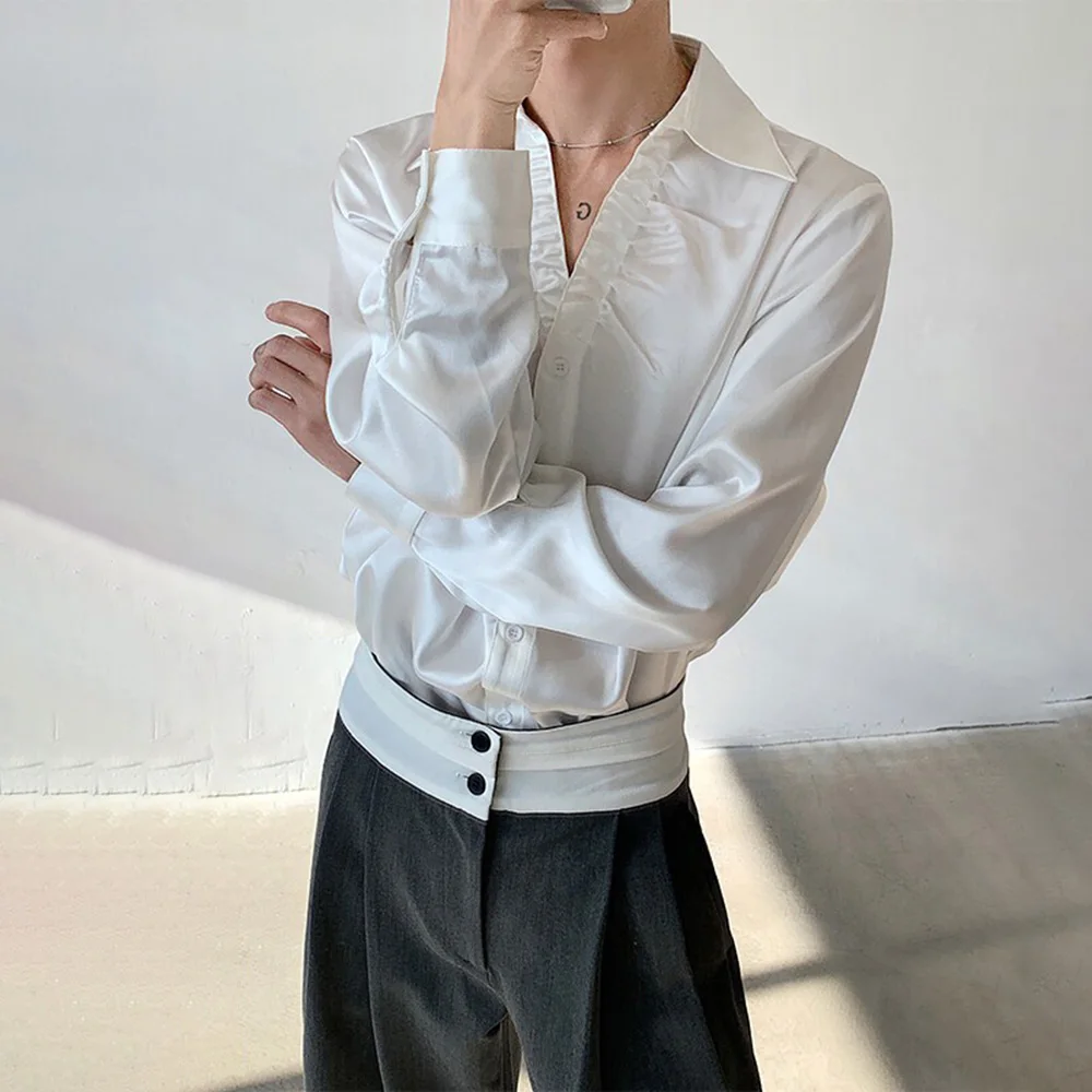 Mens Shirt Shiny Ballroom Nightclub Shirt Spring/Summer Streetwear Fashion Temperament Trend Long Sleeve Top Men'S Clothing 2025
Mens Shirt Shiny Ballroom Nightclub Shirt Spring/Summer Streetwear Fashion Temperament Trend Long Sleeve Top Men'S Clothing 2025