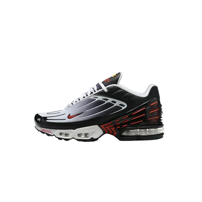 Мужские кроссовки Nike Air Max Plus 3, нескользящие, прочные, удобные, спортивные, амортизирующие, дышащие, черные и красные.
Мужские кроссовки Nike Air Max Plus 3, нескользящие, прочные, удобные, спортивные, амортизирующие, дышащие, черные и красные.