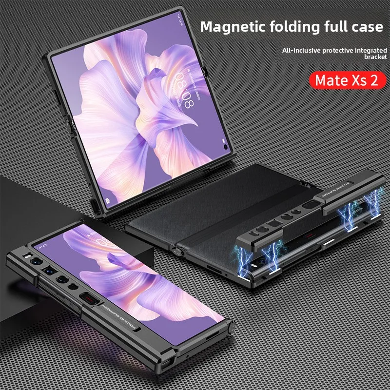 For Huawei Mate Xs 2 Magnetic Phone Case with Metal Rigid Frame Kickstand Full Body Protection Cover for Foldable Smartphone
For Huawei Mate Xs 2 Magnetic Phone Case with Metal Rigid Frame Kickstand Full Body Protection Cover for Foldable Smartphone