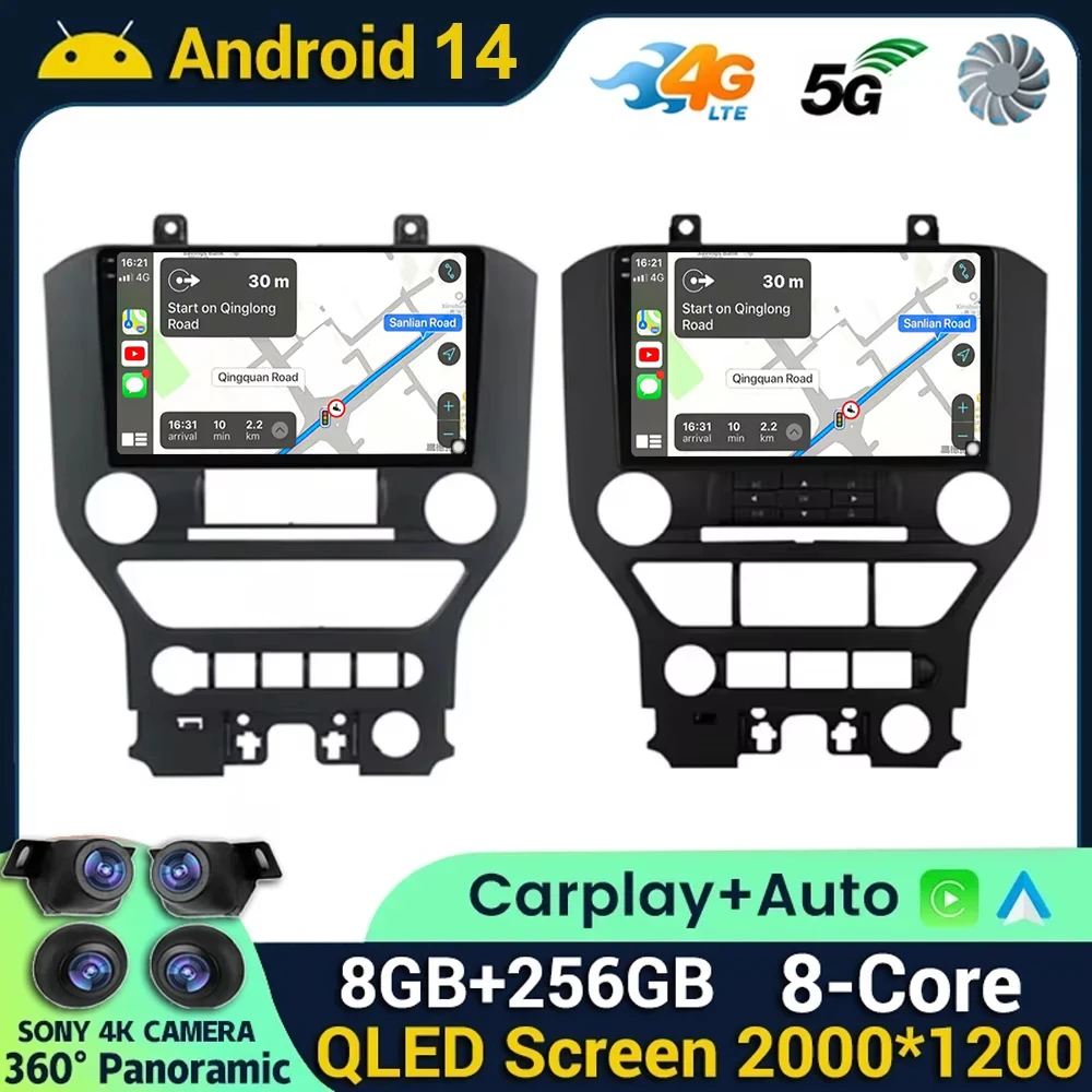 Android 14 Carplay Auto For FORD Mustang 2014 2015-2021 Car Radio Multimedia Stereo 360 Camera Player GPS Navigation WiFi+4G DSP
Android 14 Carplay Auto For FORD Mustang 2014 2015-2021 Car Radio Multimedia Stereo 360 Camera Player GPS Navigation WiFi+4G DSP