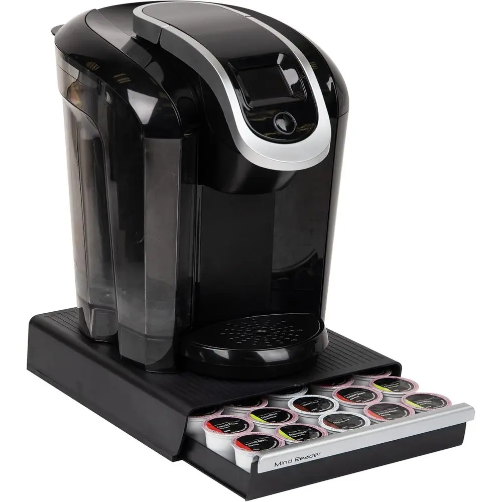 Compact Coffee Pod Storage, 30 Pods Capacity, Countertop Holder, 10.5L x 12.75W x 2.5H, Black
Compact Coffee Pod Storage, 30 Pods Capacity, Countertop Holder, 10.5L x 12.75W x 2.5H, Black