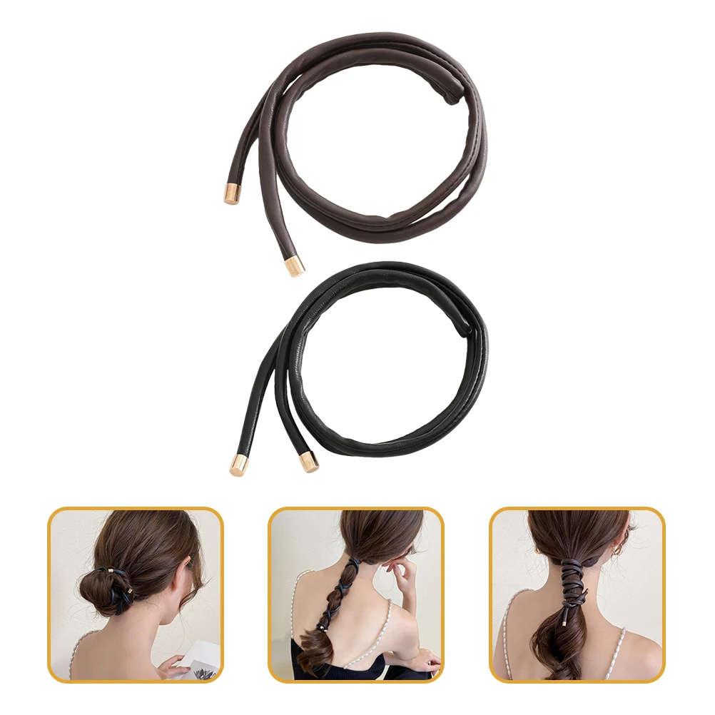 2pcs Hair Ties Women French Bands Black Brown Decorative Cuffs Secure Comfortable Hairstyle Accessories
2pcs Hair Ties Women French Bands Black Brown Decorative Cuffs Secure Comfortable Hairstyle Accessories