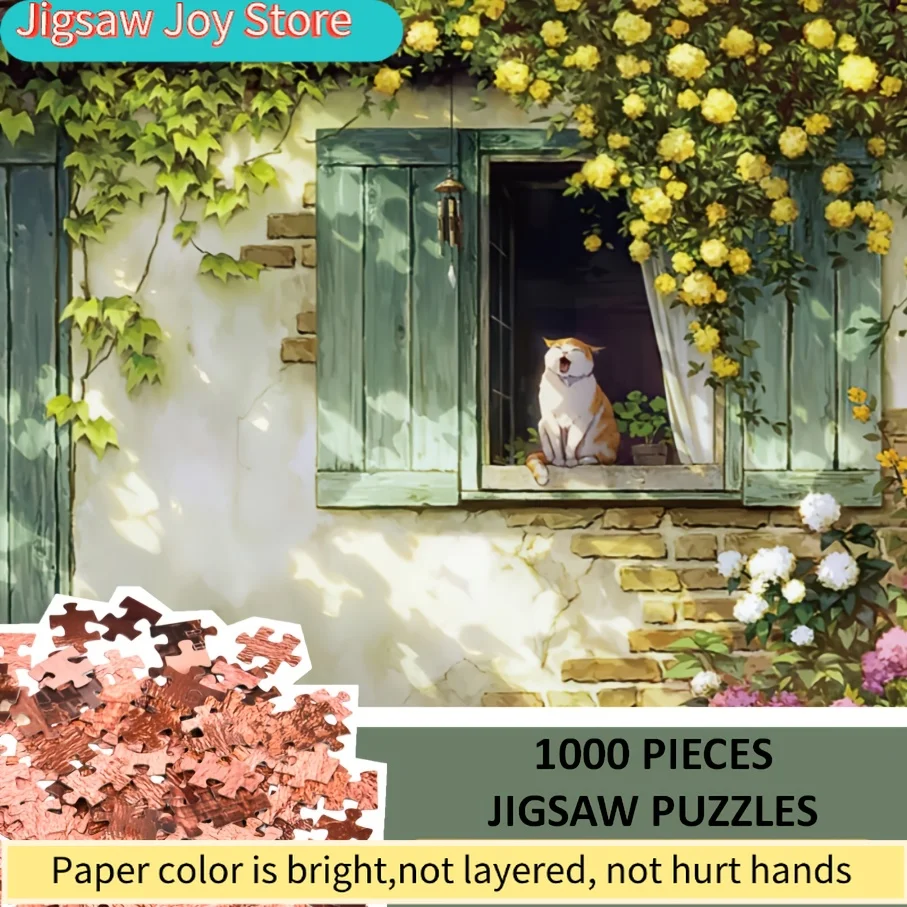 Jigsaw Puzzle - Charming Cat on Window Sill with Vibrant Flowers, Ideal for Valentine'S Day, Father'S Day, Halloween, Thanksg
Jigsaw Puzzle - Charming Cat on Window Sill with Vibrant Flowers, Ideal for Valentine'S Day, Father'S Day, Halloween, Thanksg
