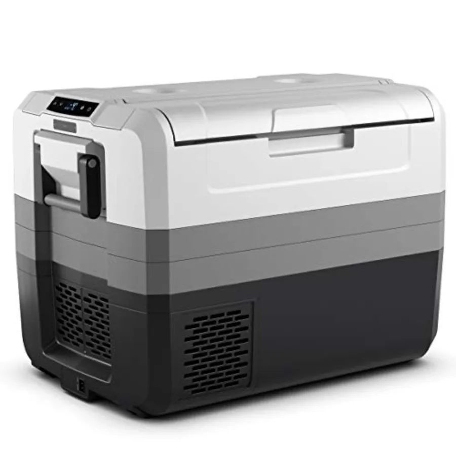 Portable Car Refrigerator for Vehicle Use, Compressor-Freezer, 58-Quart Capacity, -14.8F to 50F Range, Two-Way Door, 12/24V DC
Portable Car Refrigerator for Vehicle Use, Compressor-Freezer, 58-Quart Capacity, -14.8F to 50F Range, Two-Way Door, 12/24V DC