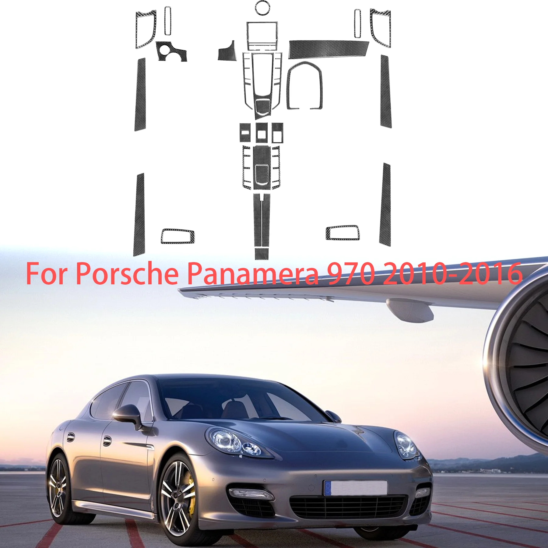 Carbon Fiber Car Contral Console Button Adjustment Multimedia Panel Decorative Cover Sticker For Porsche Panamera 970 2010-2016
Carbon Fiber Car Contral Console Button Adjustment Multimedia Panel Decorative Cover Sticker For Porsche Panamera 970 2010-2016